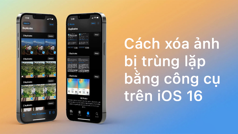 Ảnh bị trùng lặp trên iOS 16: iOS 16 đem đến cho bạn tính năng tìm kiếm và xoá ảnh trùng lặp một cách nhanh chóng và tiện lợi. Không còn phải bận tâm về bộ nhớ trong điện thoại của bạn khi có quá nhiều ảnh trùng lặp, tính năng này sẽ giúp bạn xoá bỏ chúng chỉ trong vài giây. Hãy cùng trải nghiệm tính năng tuyệt vời này trên iOS 16 ngay hôm nay.