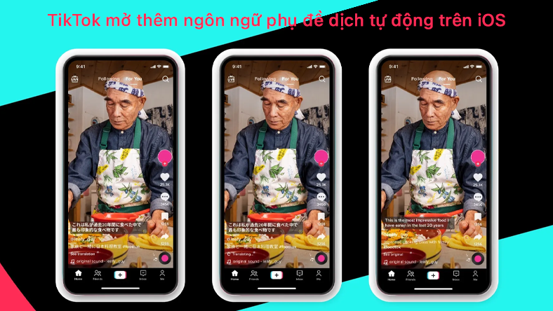 TikTok mở thêm ngôn ngữ phụ đề dịch tự động trên iOS