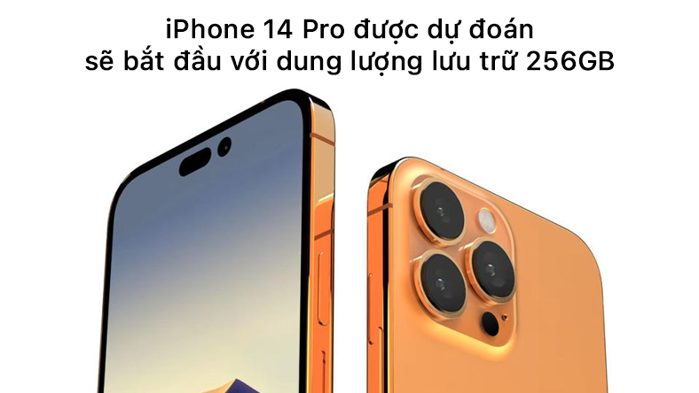 iPhone 14 Pro được dự đoán sẽ bắt đầu với dung lượng lưu trữ 256GB