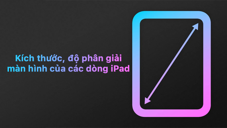 Kích thước, độ phân giải màn hình của các dòng iPad