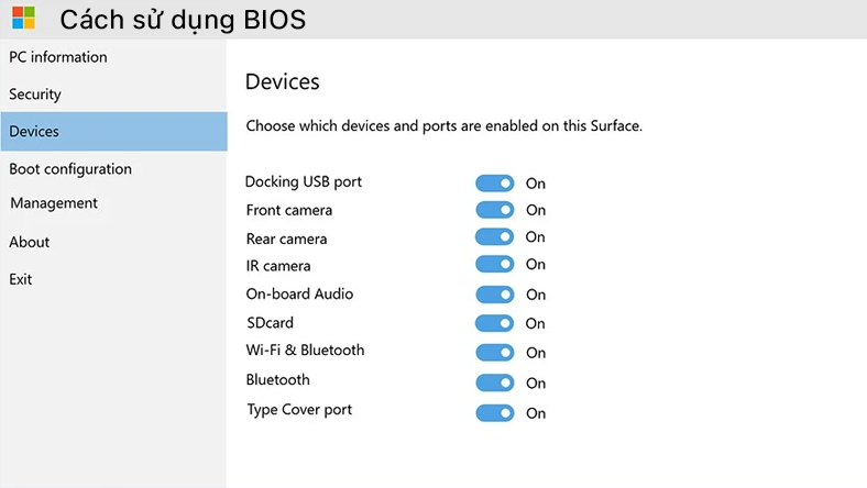Cách sử dụng BIOS trên các dòng máy tính Windows