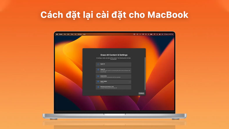 Cách đặt lại MacBook và máy tính để bàn Mac, xoá toàn bộ dữ liệu máy