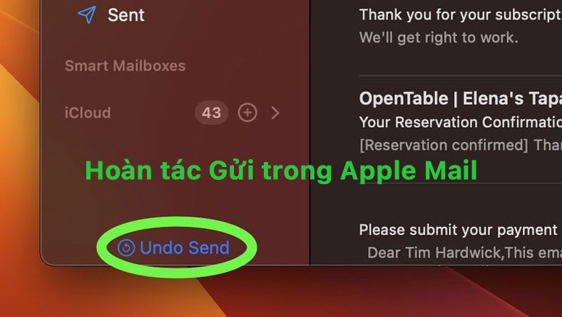 macOS: Cách điều chỉnh độ trễ hoàn tác gửi trong Apple Mail