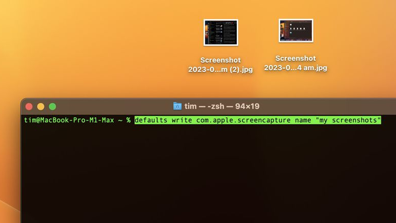 Cách thay đổi tên tệp mặc định của ảnh chụp màn hình trong macOS