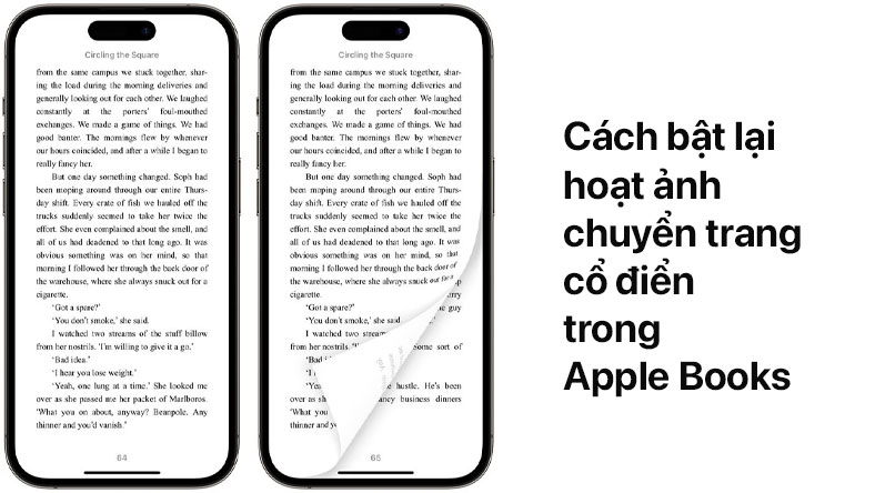 Cách bật lại hoạt ảnh chuyển trang cổ điển trong Apple Books