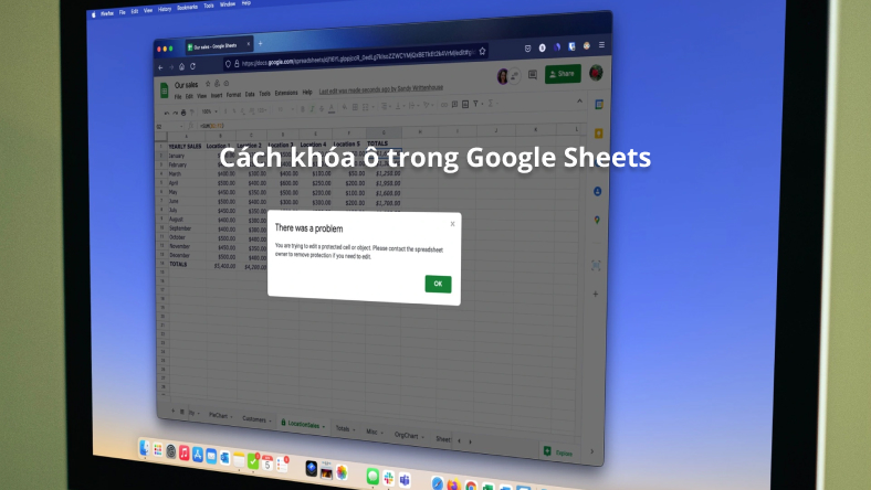 Cách khóa ô trong Google Sheets