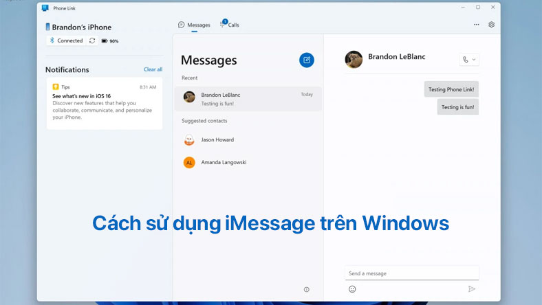 Cách sử dụng iMessage trên Windows