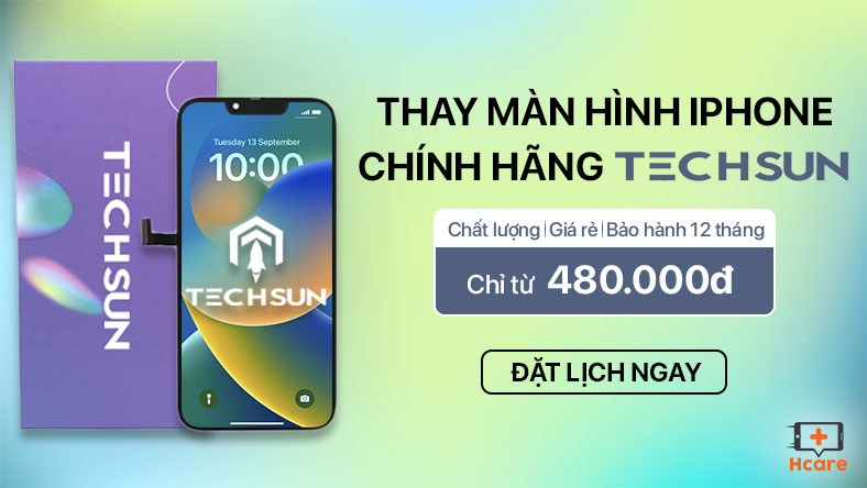 Hcare - Đại lý phân phối chính thức màn hình TECHSUN chính hãng cho iPhone tại TP.HCM!