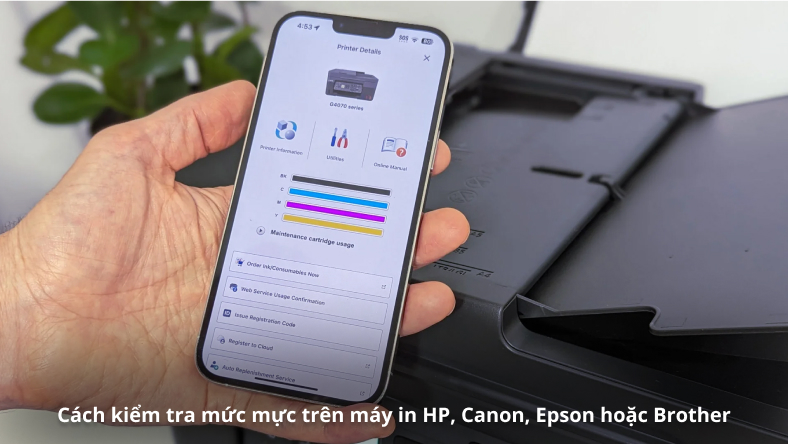 Cách kiểm tra mức mực trên máy in HP, Canon, Epson hoặc Brother