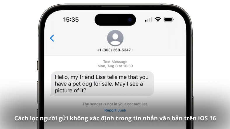 Cách lọc người gửi không xác định trong tin nhắn văn bản trên iOS 16