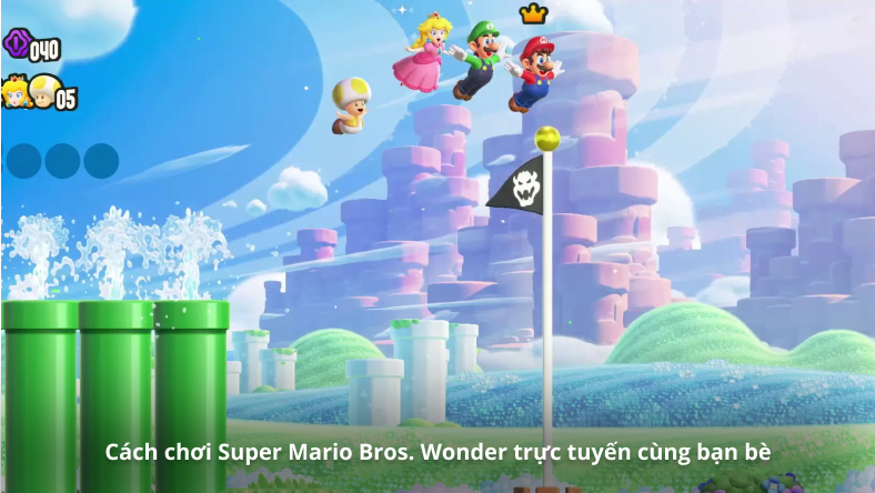 Cách chơi Super Mario Bros. Wonder trực tuyến cùng bạn bè