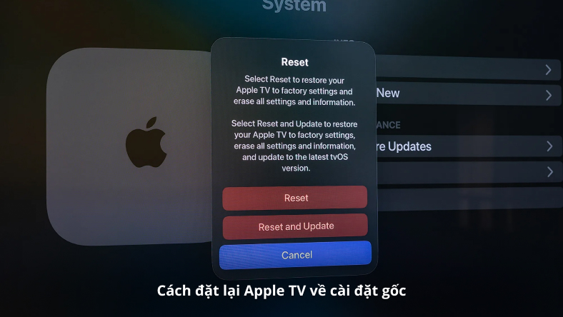 Cách đặt lại Apple TV về cài đặt gốc