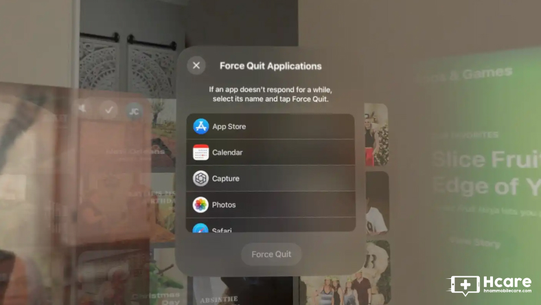 Cách buộc thoát ứng dụng trên Apple Vision Pro