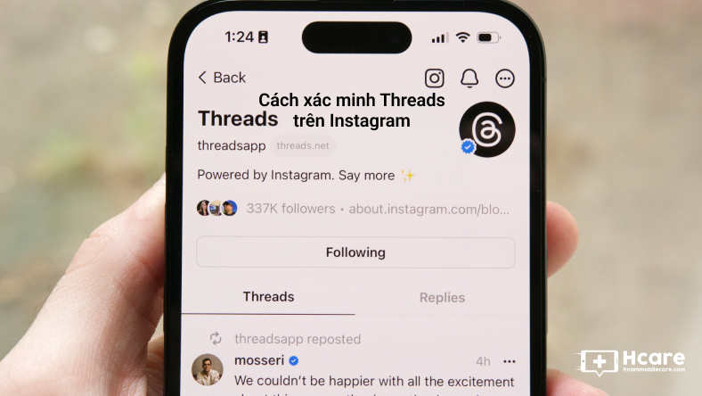 Cách xác minh Threads trên Instagram