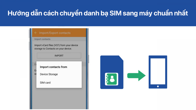 Hướng dẫn cách chuyển danh bạ SIM sang máy chuẩn nhất
