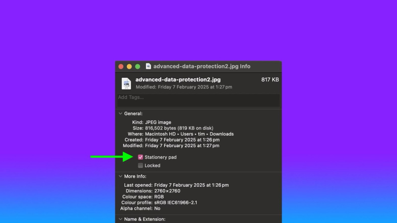 Biến bất kỳ tệp nào thành mẫu bằng công cụ Stationery Pad macOS
