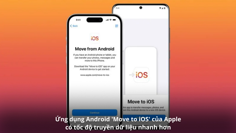 Ứng dụng Android 'Move to iOS' của Apple có tốc độ truyền dữ liệu nhanh hơn