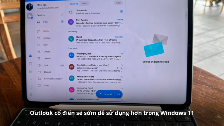 Outlook cổ điển sẽ sớm dễ sử dụng hơn trong Windows 11