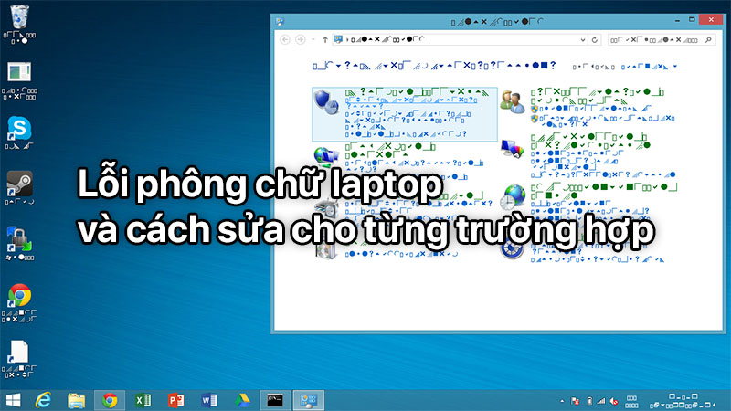 Lỗi phông chữ laptop