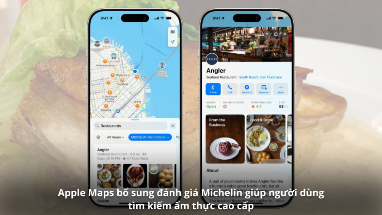 Apple Maps bổ sung đánh giá Michelin giúp người dùng tìm kiếm ẩm thực cao cấp