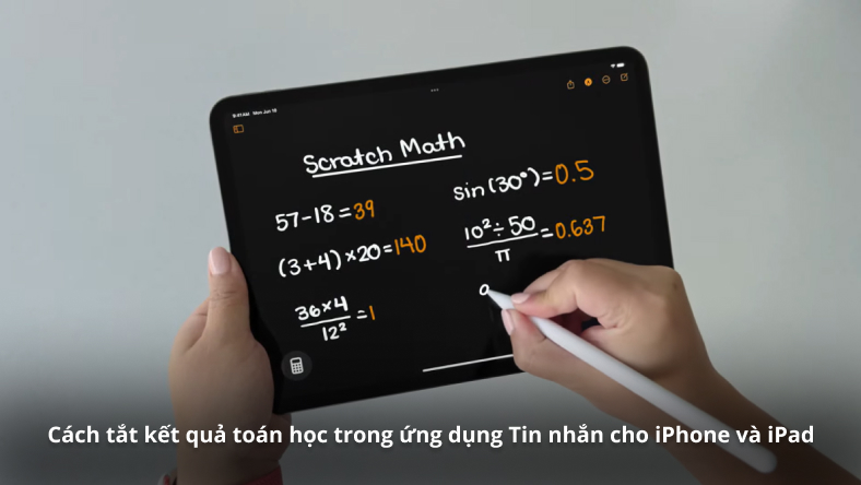 Cách tắt kết quả toán học trong ứng dụng Tin nhắn cho iPhone và iPad
