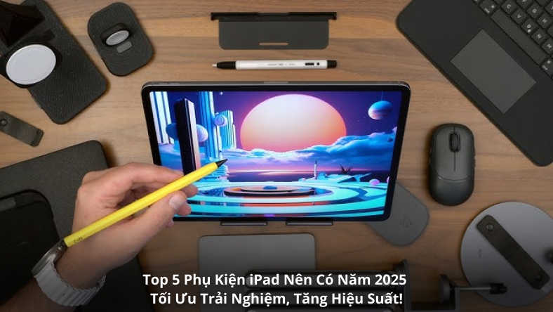 Top 5 Phụ Kiện iPad Nên Có Năm 2025 – Tối Ưu Trải Nghiệm, Tăng Hiệu Suất!
