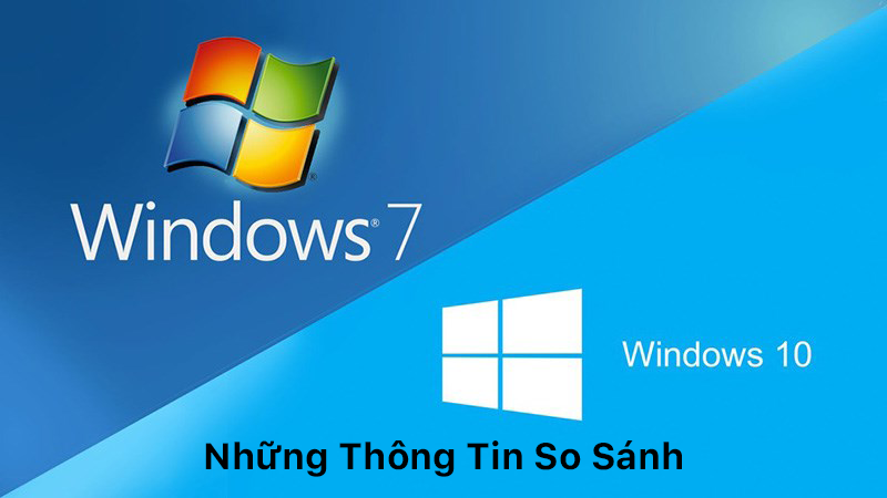Những thông tin so sánh win 7 và win 10