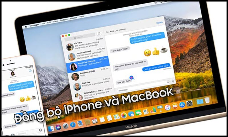 Cách đồng bộ giữa iPhone và Macbook