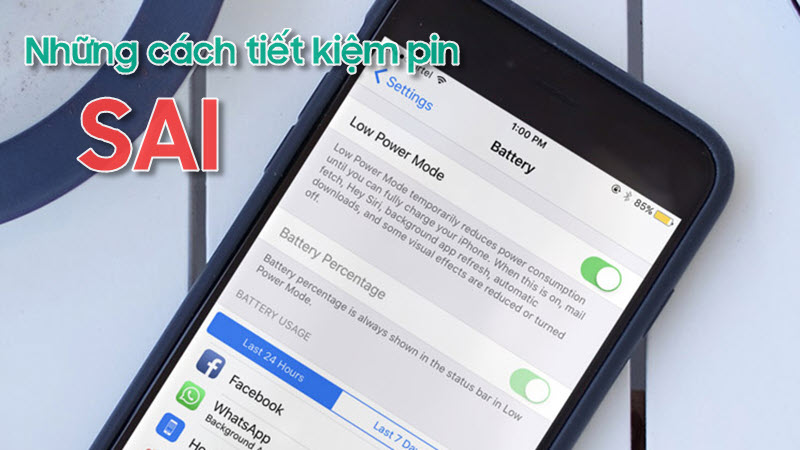 8 cách tiết kiệm pin sai và có hại cho máy