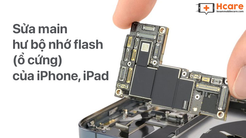 Sửa main hư bộ nhớ flash (ổ cứng) của iPhone, iPad