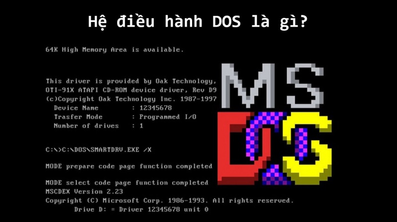 Hệ điều hành DOS là gì? Có điểm gì khác biệt với Windows?