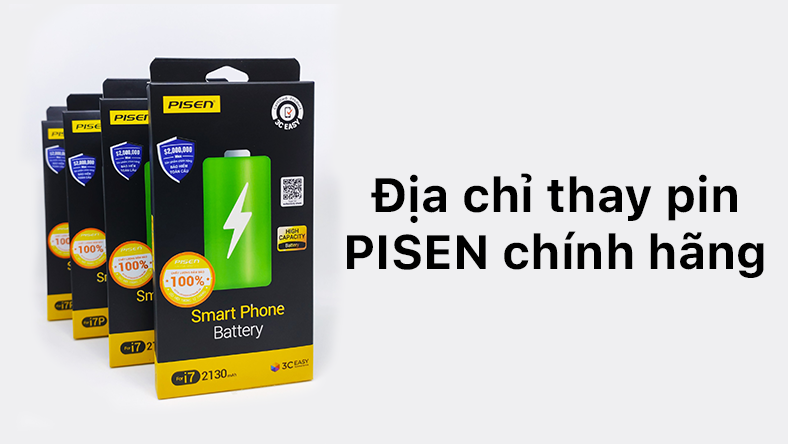 Địa chỉ thay pin PISEN chính hãng cho iPhone uy tín tại TPHCM