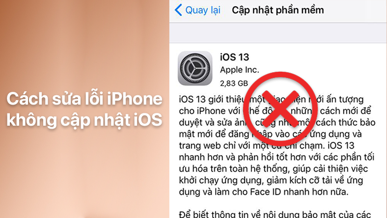 Cách sửa lỗi iPhone không cập nhật iOS!