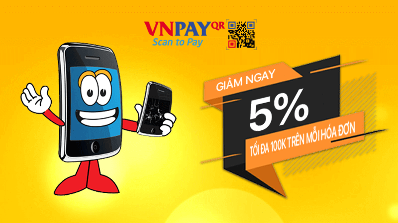 Giảm Ngay 5% Lên Đến 100K Khi Thanh Toán Qua VNPay