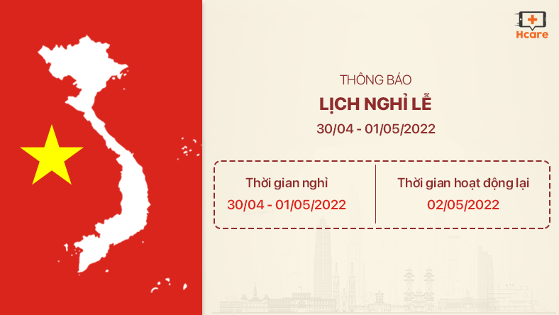 Thông báo lịch nghỉ lễ 30/04 - 01/05/2022