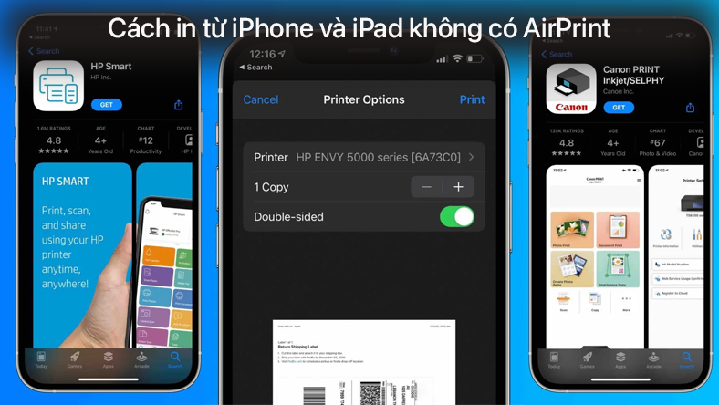 Cách in tài liệu từ iPhone và iPad không có AirPrint