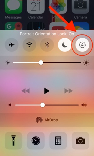 How to rotate iPhone 7 Plus screen