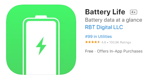 App Battery Life kiểm tra dung lượng pin iPhone