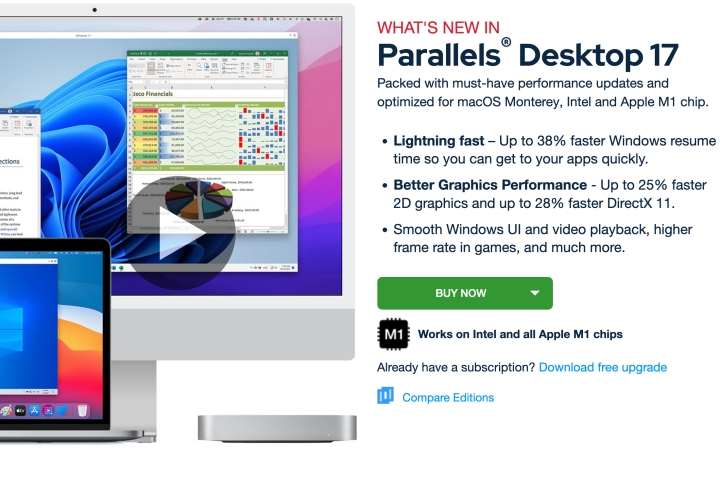Ứng dụng Parellels Desktop 17