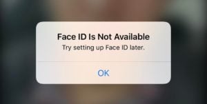 face id không sẵn dùng thử thiết lập face id sau