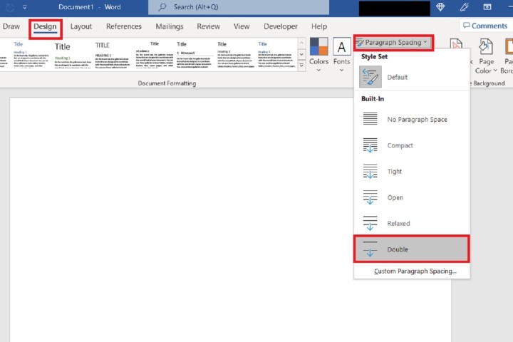 using-the-design-tab-to-double-space-an-ms-word-document