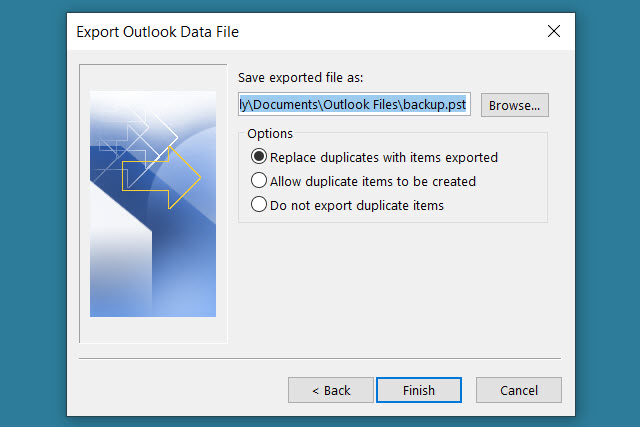 Outlook-Export-Filename-Duplicates-Finish