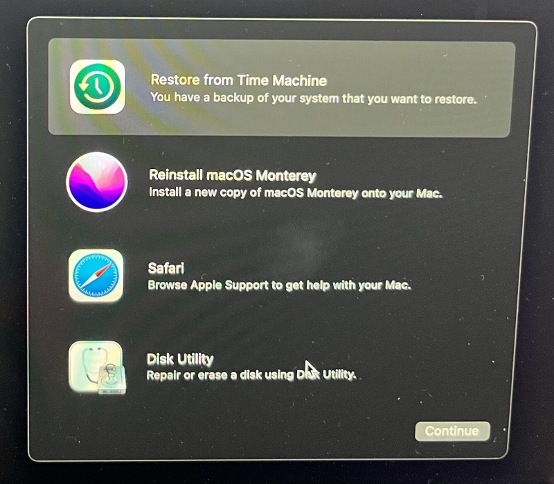 restore macos