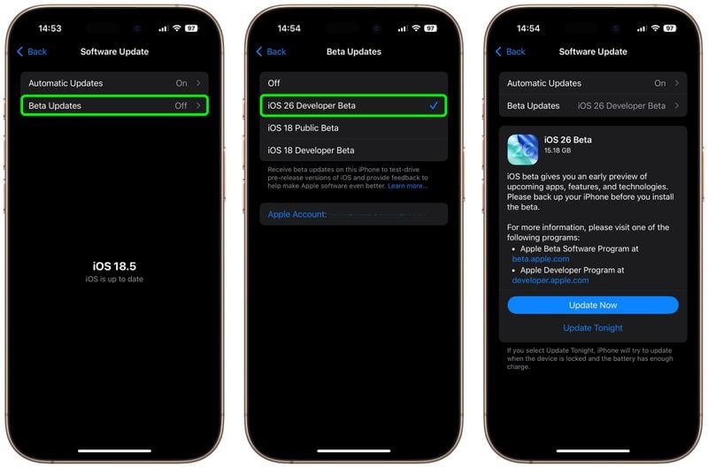 ios 26 beta