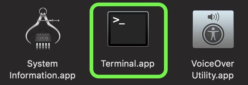 Mở ứng dụng Terminal