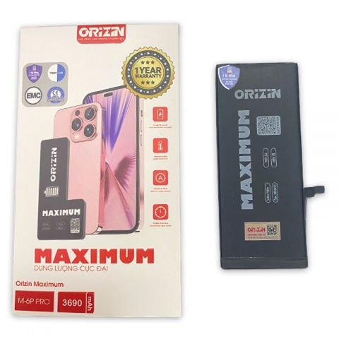 Pin iPhone 6 Plus Orizin Max được sản xuất trên quy trình hiện đại, có chất lượng cao