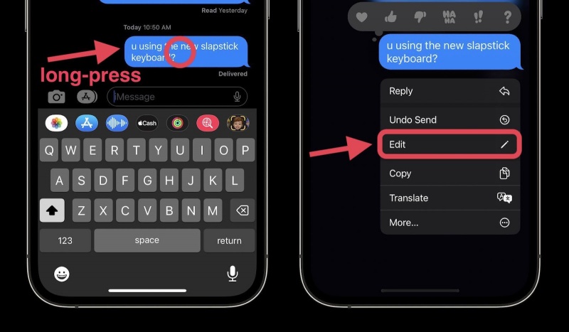 Chỉnh sửa tin nhắn iMessages tin năng mới trên iOS 16 2