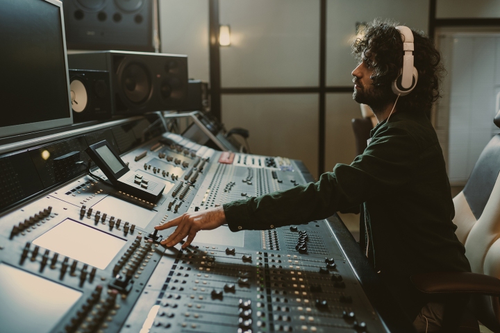 recording-studio-sound-engineer-mixing-board