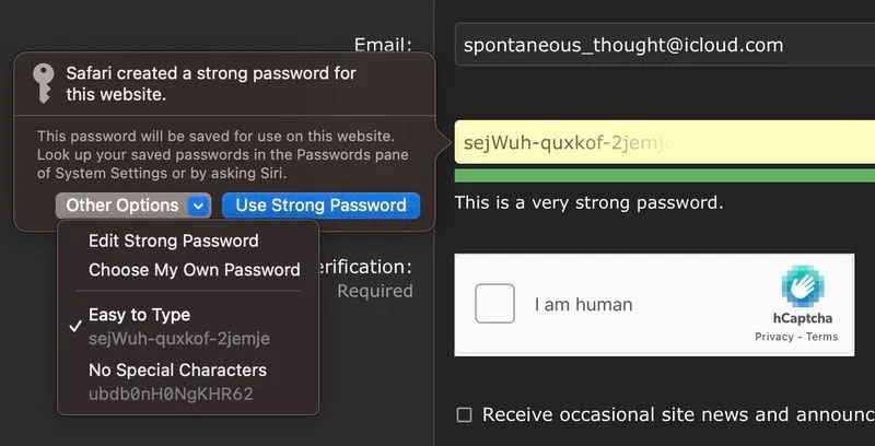 Chính sửa mật khẩu mạnh
