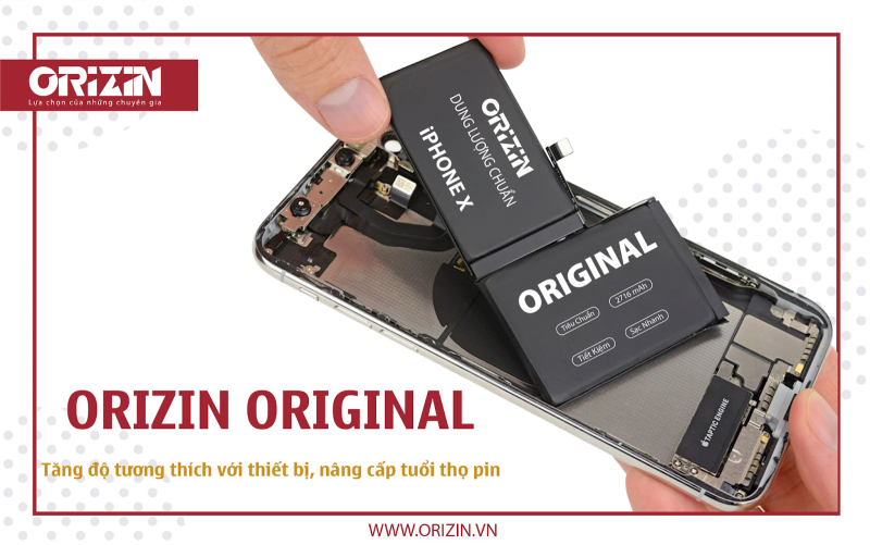 Pin iPhone X chính hãng Orizin có công suất cao, dễ dàng check mã vạch